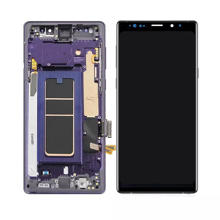 శామ్సంగ్ గెలాక్సీ నోట్ కోసం 9 LCD OLED డిస్ప్లే స్క్రీన్ డిజిటైజర్ అసెంబ్లీ ఫ్రేమ్‌తో