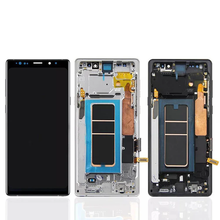 శామ్సంగ్ గెలాక్సీ నోట్ కోసం 9 LCD OLED డిస్ప్లే స్క్రీన్ డిజిటైజర్ అసెంబ్లీ ఫ్రేమ్‌తో