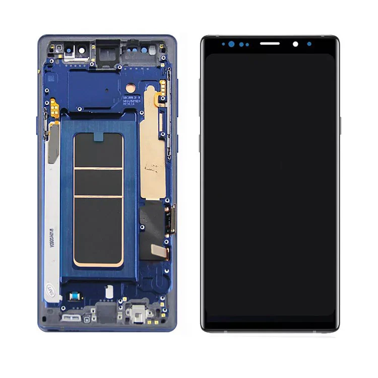 శామ్సంగ్ గెలాక్సీ నోట్ కోసం 9 LCD OLED డిస్ప్లే స్క్రీన్ డిజిటైజర్ అసెంబ్లీ ఫ్రేమ్‌తో