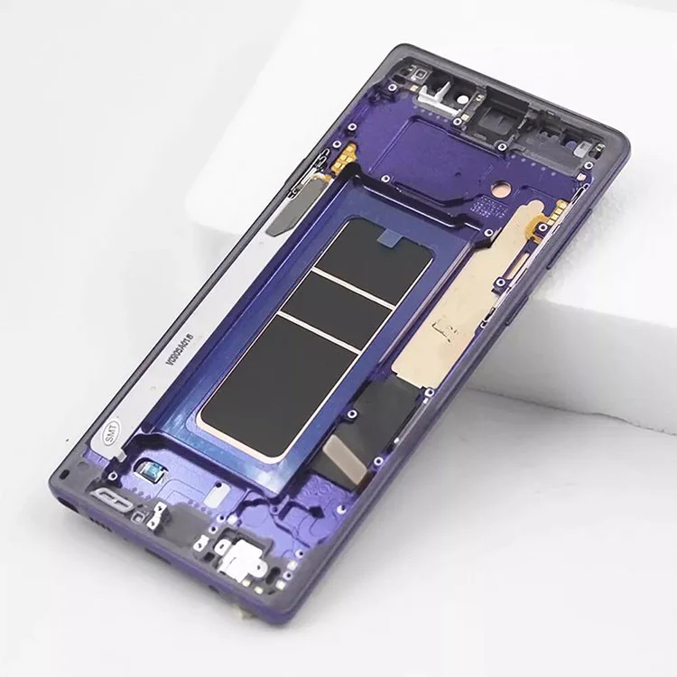 శామ్సంగ్ గెలాక్సీ నోట్ కోసం 9 LCD OLED డిస్ప్లే స్క్రీన్ డిజిటైజర్ అసెంబ్లీ ఫ్రేమ్‌తో